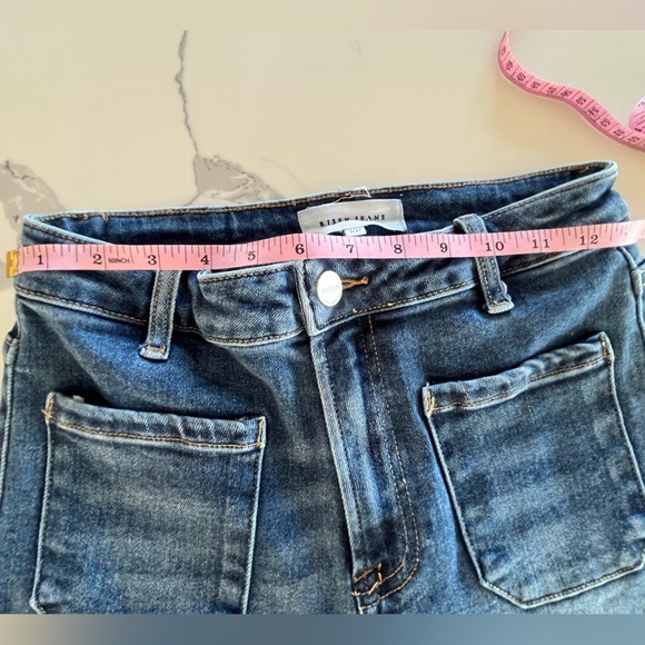 Risen Jeans - High Rise Ankle Length Bootcut Patch Pocket Jeans - Size 27 - EUC - Picture 8 of 13
